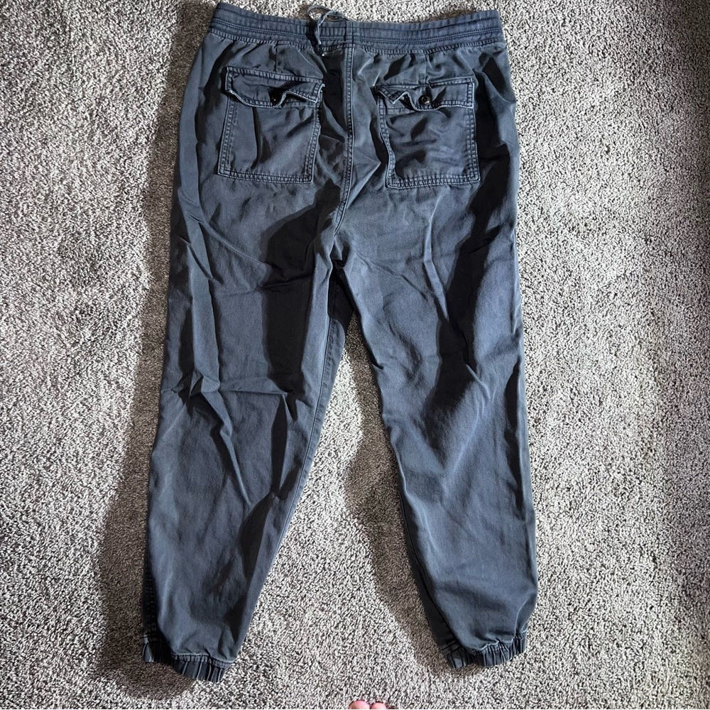 Gray Gap Drawstring Casual Slim Pants - image 4